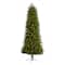 7.5ft. Pre-Lit Slim Colorado Mountain Spruce Artificial Christmas Tree, Multifunction White Micro LED Lights